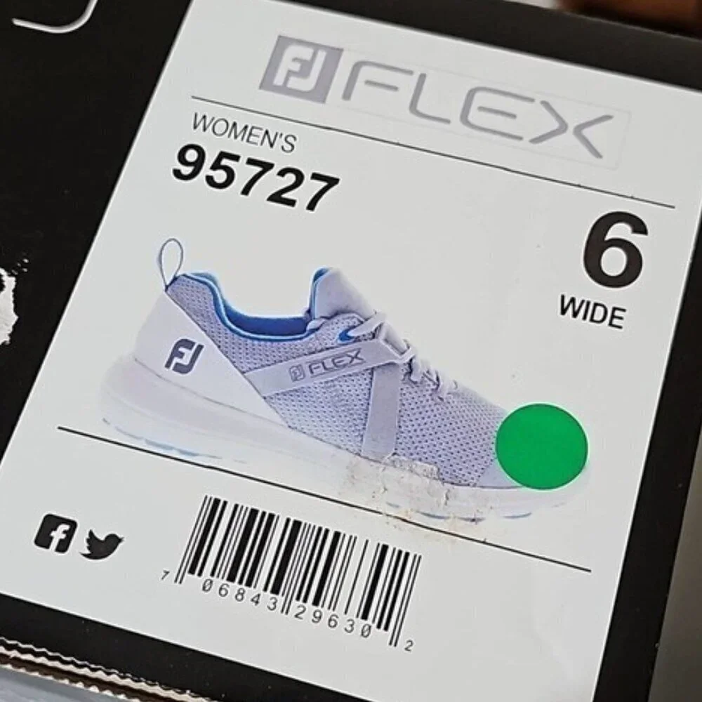 FootJoy Flex XP Gray White Golf Shoes Size 6 Wide New